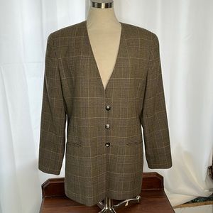 Vintage Women’s Brooks Brothers Houndstooth Blazer - size 14
